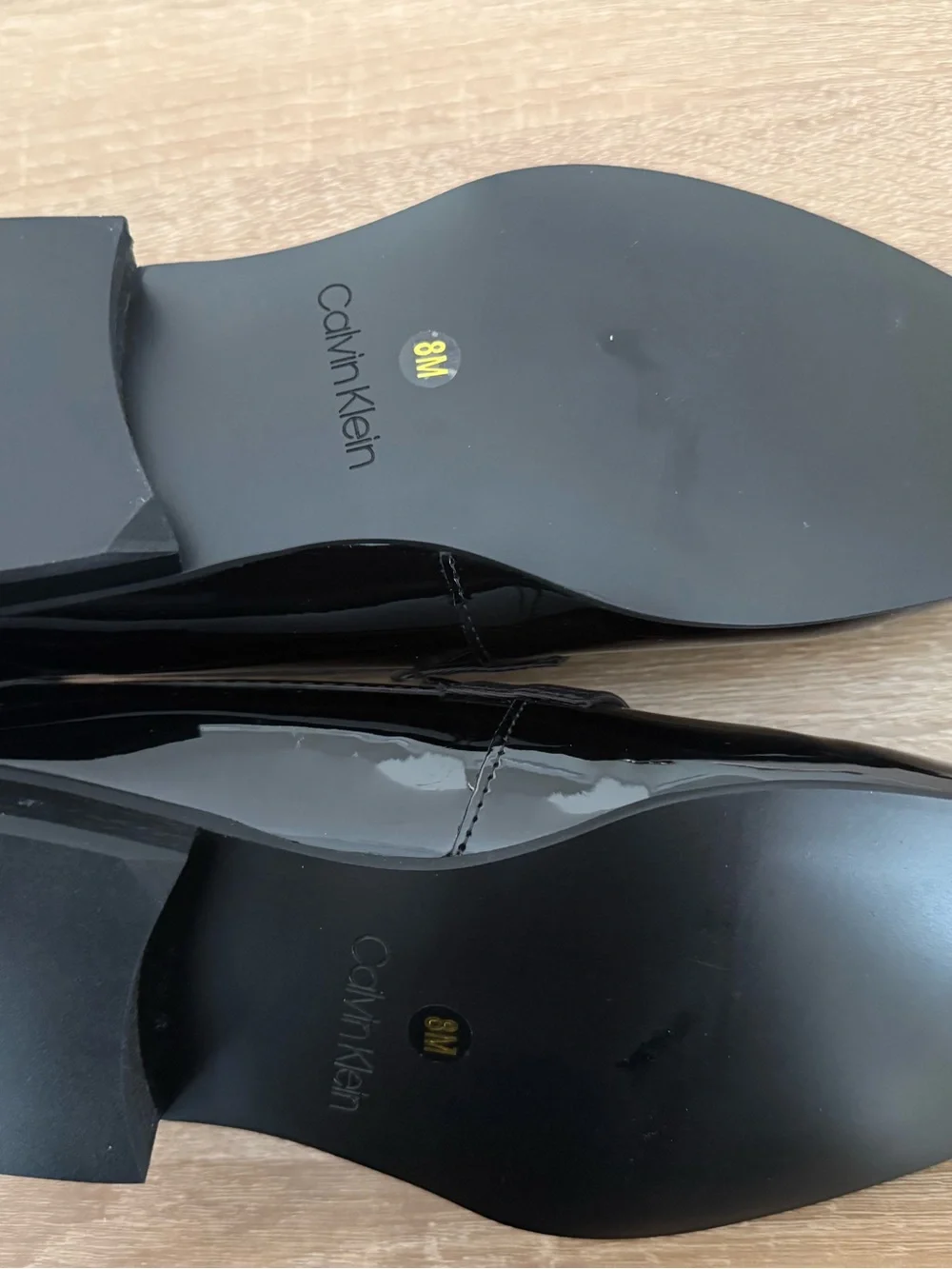 Calvin Klein Men's Glossy Black Patent Loafer